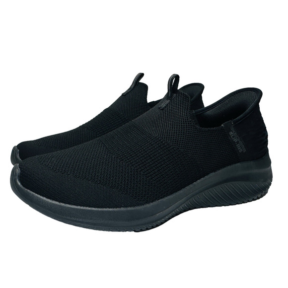 Skechers Slip In Ultra Flex 3.0 Sneakers Womens Size 10 Wide Solid Black Walking - Picture 1 of 10